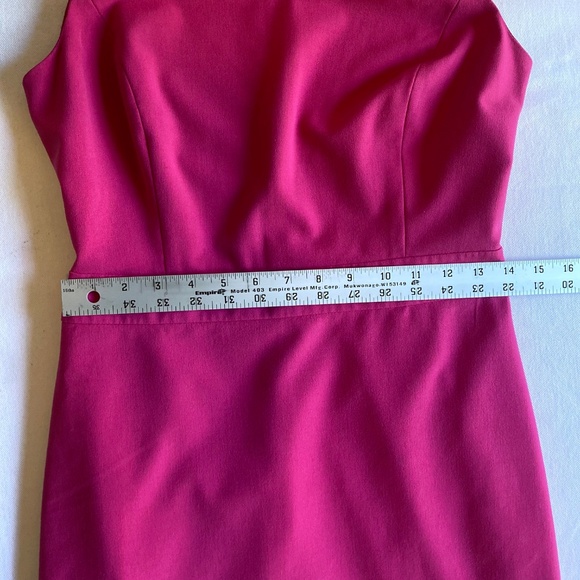 J. Crew Sleeveless Sheath Dress Sz 2 Midi Knee Length Hot Pink Barbiecore Office - Picture 9 of 10